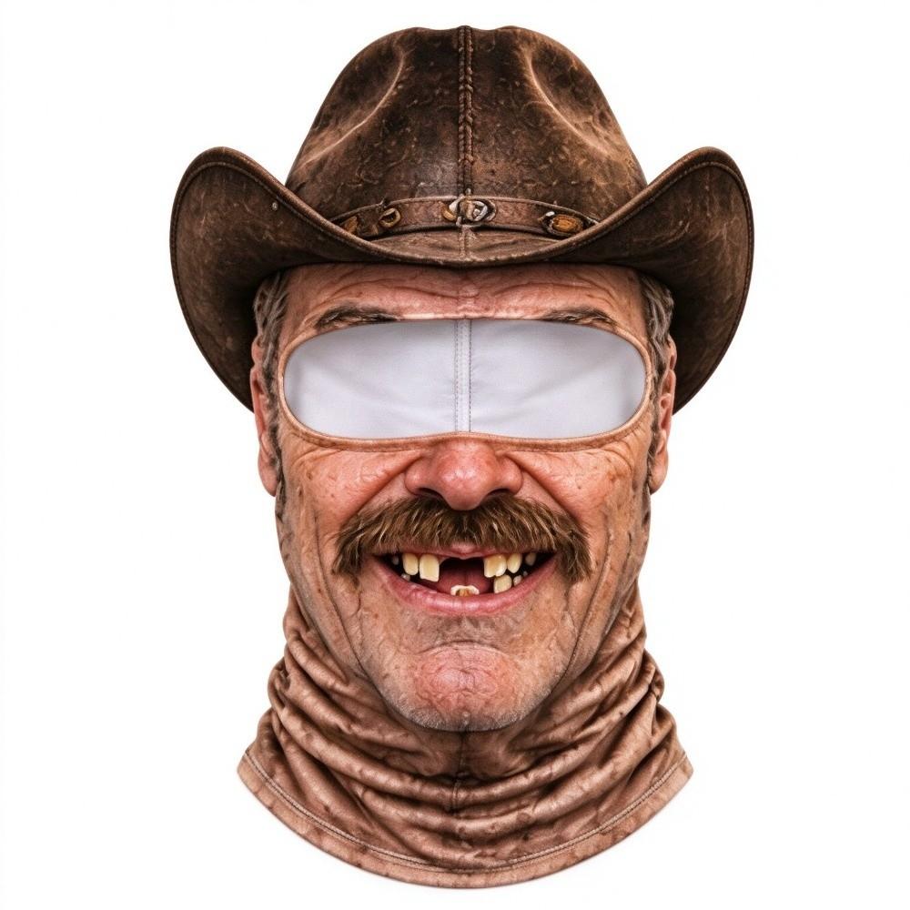 Full Face Coverage 3D Printed Balaclava Realistic Print Winter Windproof Mask Outdoor Winter Sport