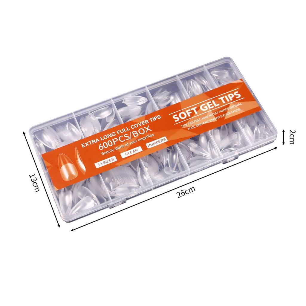 Glossy Semi-Frosted False Nail Art Tips - Boxed, Seamless, Wearable Stickers