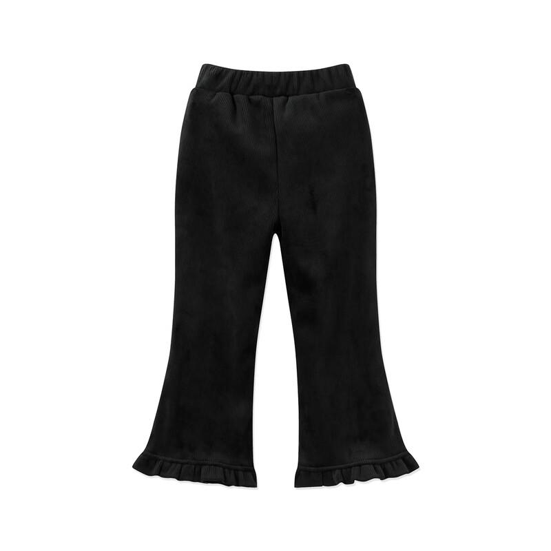 B.Duck Girls' Fleece-Lined Corduroy Flared Pants
