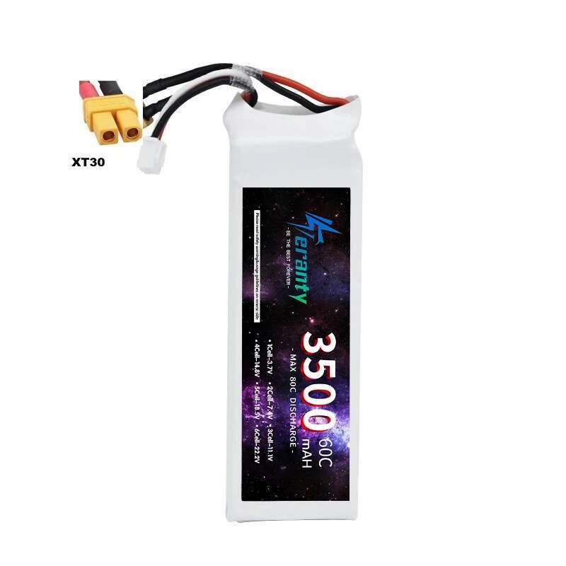 TERANTY 3500MAH 60C 7.4V 11.1V 14.8V 22.2V Lipo Battery 2S 3S 4S 6S For RC Car Quadcopter Drone Airplane Helicopter 2PCS