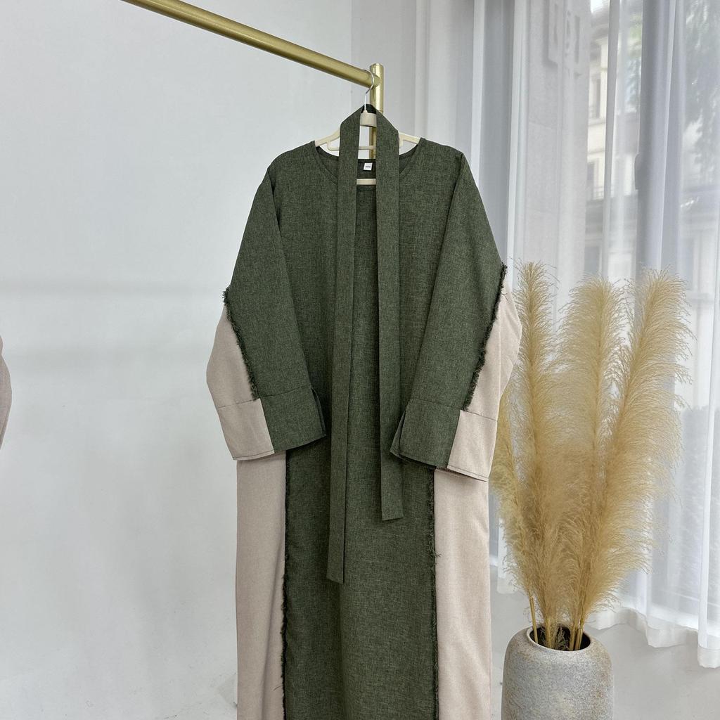 Loriya Fashion Patchwork Dubai-Türkei Elegant Robe LR897+LR898