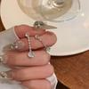 Silver needle zircon fringed earrings women's new earrings temperament ears