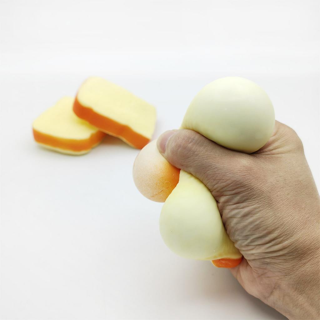 Soft Flour Toast Sliced Shape Bread Stress Toy Anxiety Relief Fake Food Toy for Adult Tricky Funny Birthday Gifts