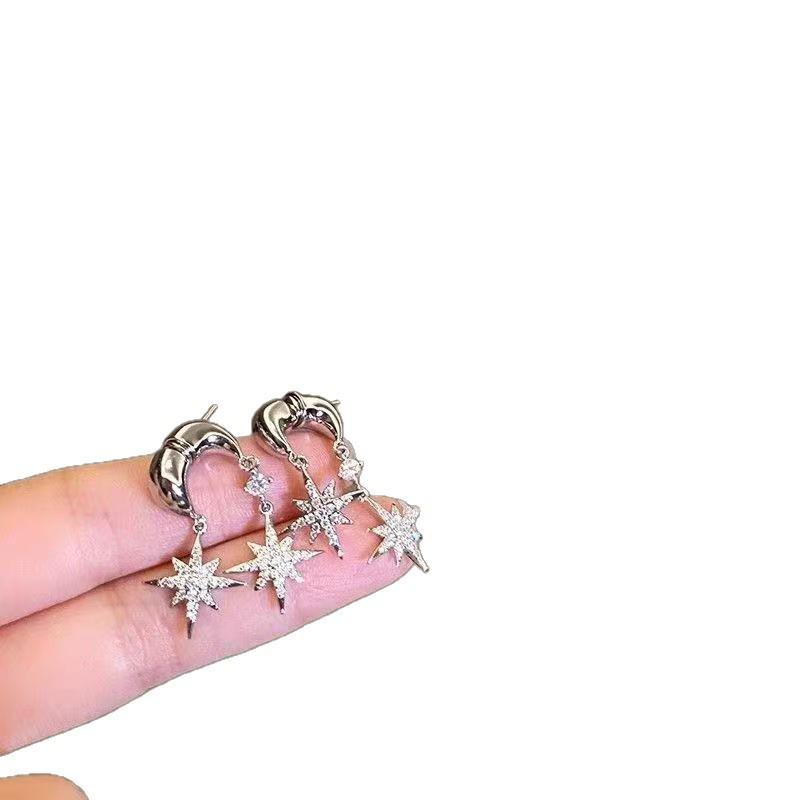 Luxuriöse vielseitige Achtzack-Ohrstecker für Damen: High-End Mode und Schmuck mit elegantem Temperament