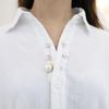 Fashion Prevent Wardrobe Malfunction Pearl Bead Diamante Brooch Collar Pin Set