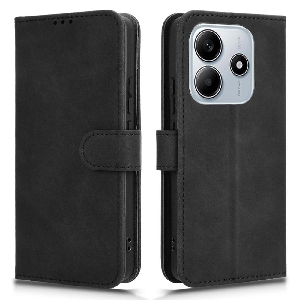 For Xiaomi Redmi Note 14 4G (164.84mm) Leather Case Skin Feel Anti Drop Wallet Flip Phone Cover