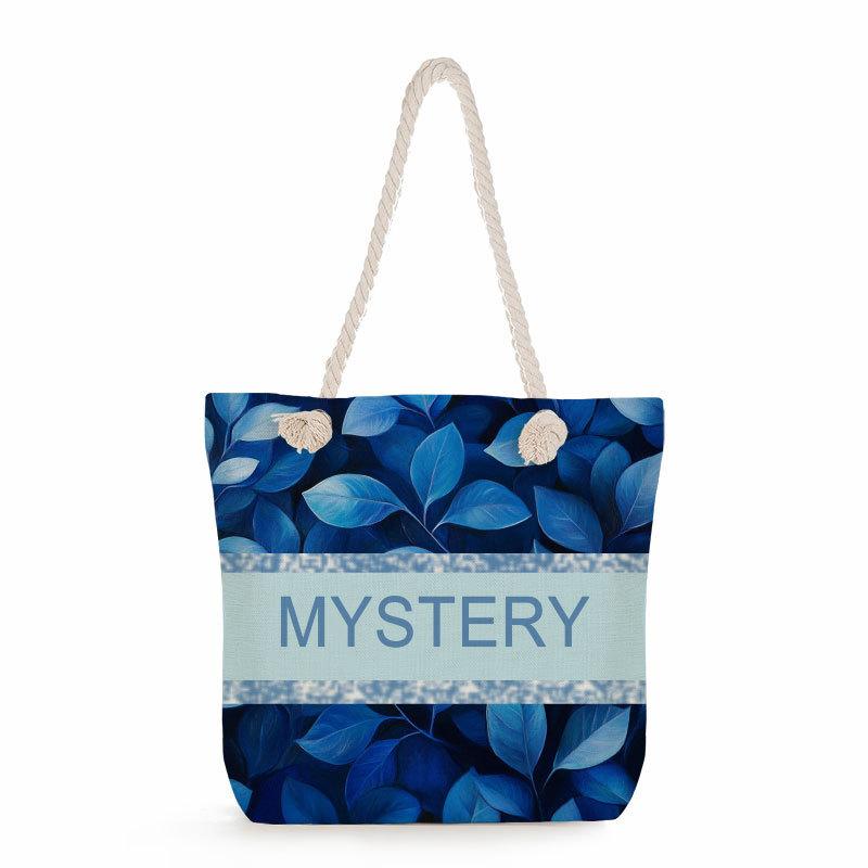 Multifunctional Flower Printed Thick Rope Shoulder Beach Bag Casual large capacity handbag 7609