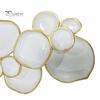 Decorative Dining Plates Cluster Serving Bowl 9-Grid Snack Dish Multi Platter Durable Modern Metal Tabletop Food Tray for Party Gathering Table Decor