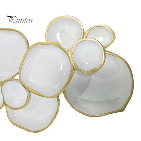Decorative Dining Plates Cluster Serving Bowl 9-Grid Snack Dish Multi Platter Durable Modern Metal Tabletop Food Tray for Party Gathering Table Decor