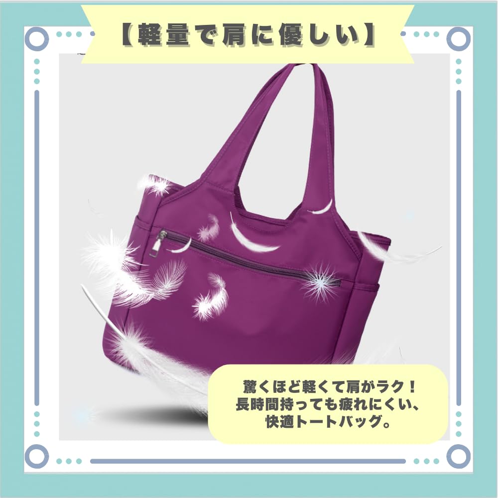 [ideastore] Large Capacity, Lightweight Nylon Gym Bag for Women (Purple)
