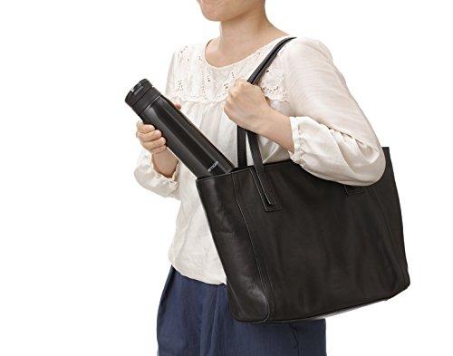 Tiger MCX-A050-KL 500ml Stainless Steel Mini Water Bottle, Direct Drinking, Auto-Lock, Sahara Mug, Lightweight, Dream Gravity, Lamp, Black