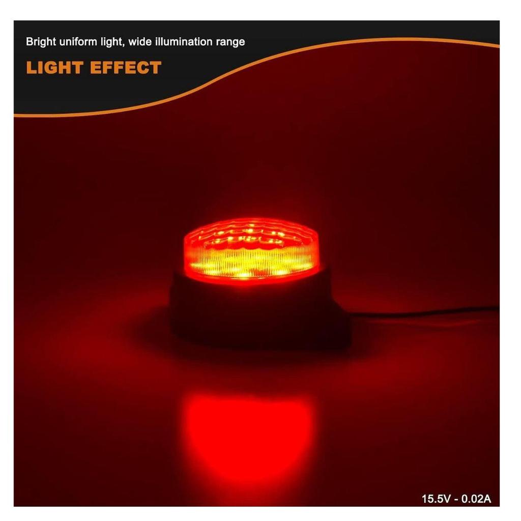 APSMOTIV 6 STÜCK LED Markierungsleuchten Anhänger 24V Wasserdicht Rot Hühneraugen für Sattelzugmaschinen Freightliner Cargo – Universelle Passform