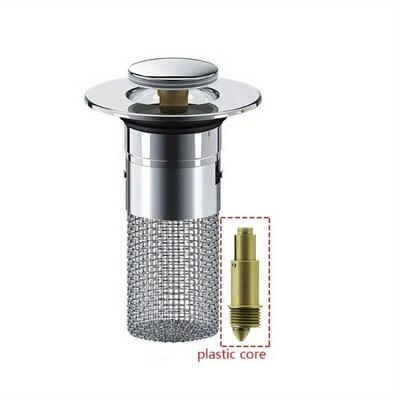 Filtro de drenaje de suelo multifuncional, tapón de drenaje para lavabo con núcleo de rebote emergente, colador para fregadero de ducha, accesorio de baño