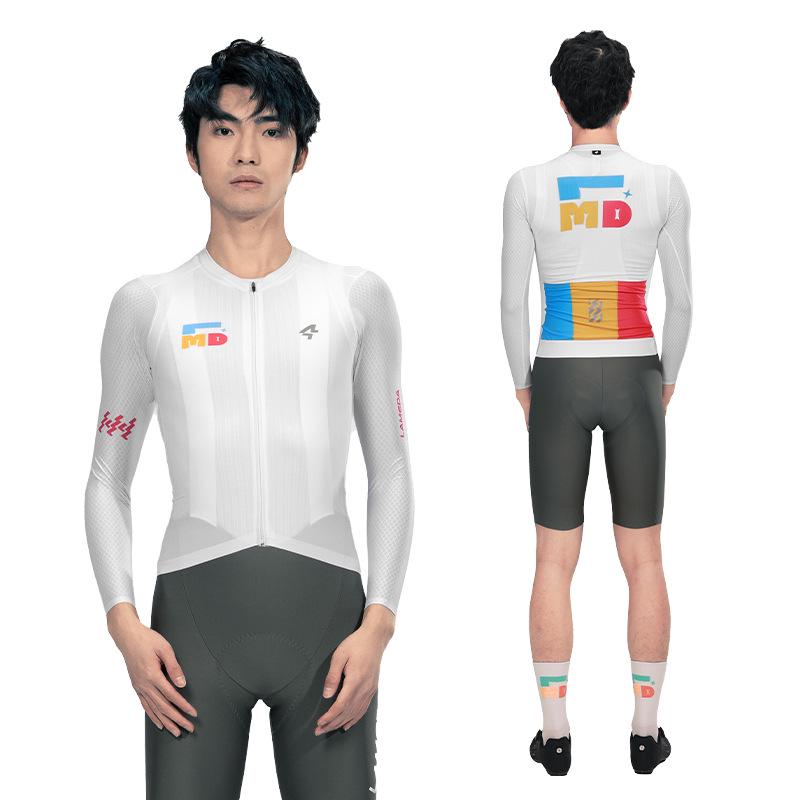 

Мужская велоджерси с длинным рукавом Huanhe Dopamine: Быстросохнущий, Дышащий, Приятный к коже, Высокоэластичный для Весны/Лета. XL