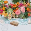 Acrylic Table Sign Holder with Wooden Base 10pcs Blank Clear Wedding Sign Number Place Card Holder Display Stand for Bar