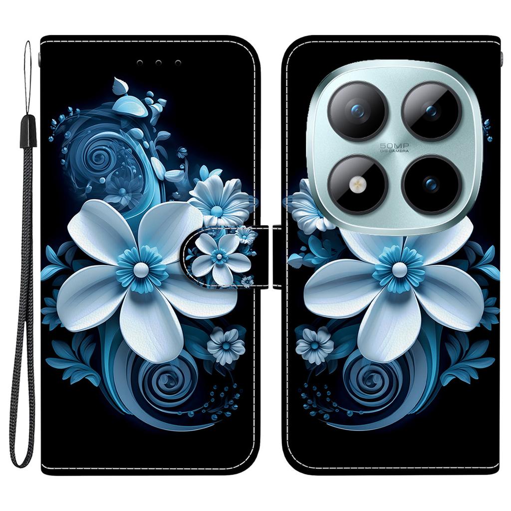 For Xiaomi Poco M8 Pro 5G/Redmi Note 15 Pro+ 5G (Global) Case Pattern Printing Leather Flip Wallet Phone Cover with Lanyard