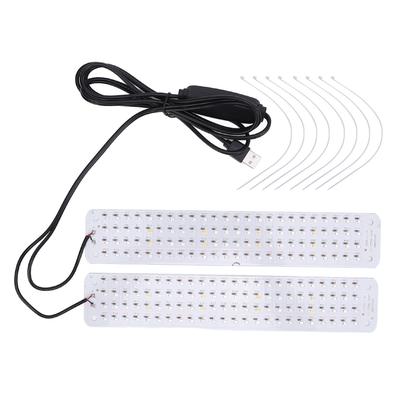 LED Pflanzenwachstumslampe 5V Speicher-Timer-Funktion 3000K Dimmbar 2 Köpfe Rotes Blaues LED-Licht Pflanze
