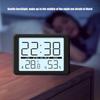 Magnetische Hänge-Digitaluhr mit Innenraumtemperatur- und Luftfeuchtigkeitsanzeige Großer LCD-Bildschirm für Schreibtisch, Wand, Kühlschrank