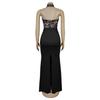Women's Sexy Halter Lace Sleeveless Split Dress - European/American Fashion