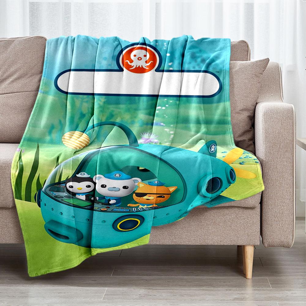 The Octonauts Theme Printed Blanket - Perfect for Couch, Bed, Travel & Outdoor Use | Machine Washable, Cozy & Durable.