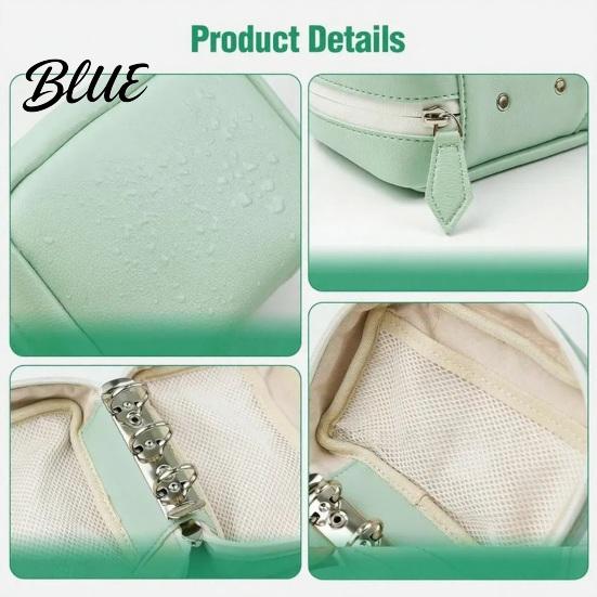 Vitamin Organizer Travel Pill with 14PCS Clear Zipper Bags Inside Medicine Case Customizable Waterproof Portable Storage Holder for Daily Supplements