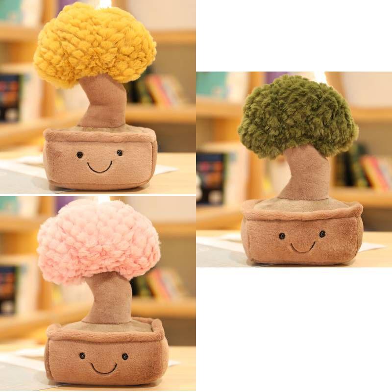 Adorable 28cm Bonsai Tree Plush Toy For Home Decoration