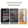 Wall-Mounted Bookshelf & Desk Organizer with Movable Table and Trolley
