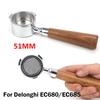 51MM Coffee Bottomless Portafilter Replacement Filter Basket For Delonghi EC680 EC685 Espresso Machine Accessories Barista Tool