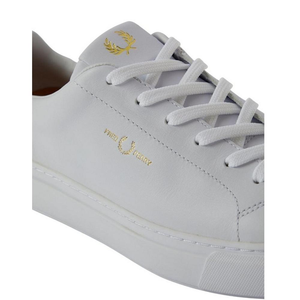 Fred Perry Mens Classic Logo Leather Trainers