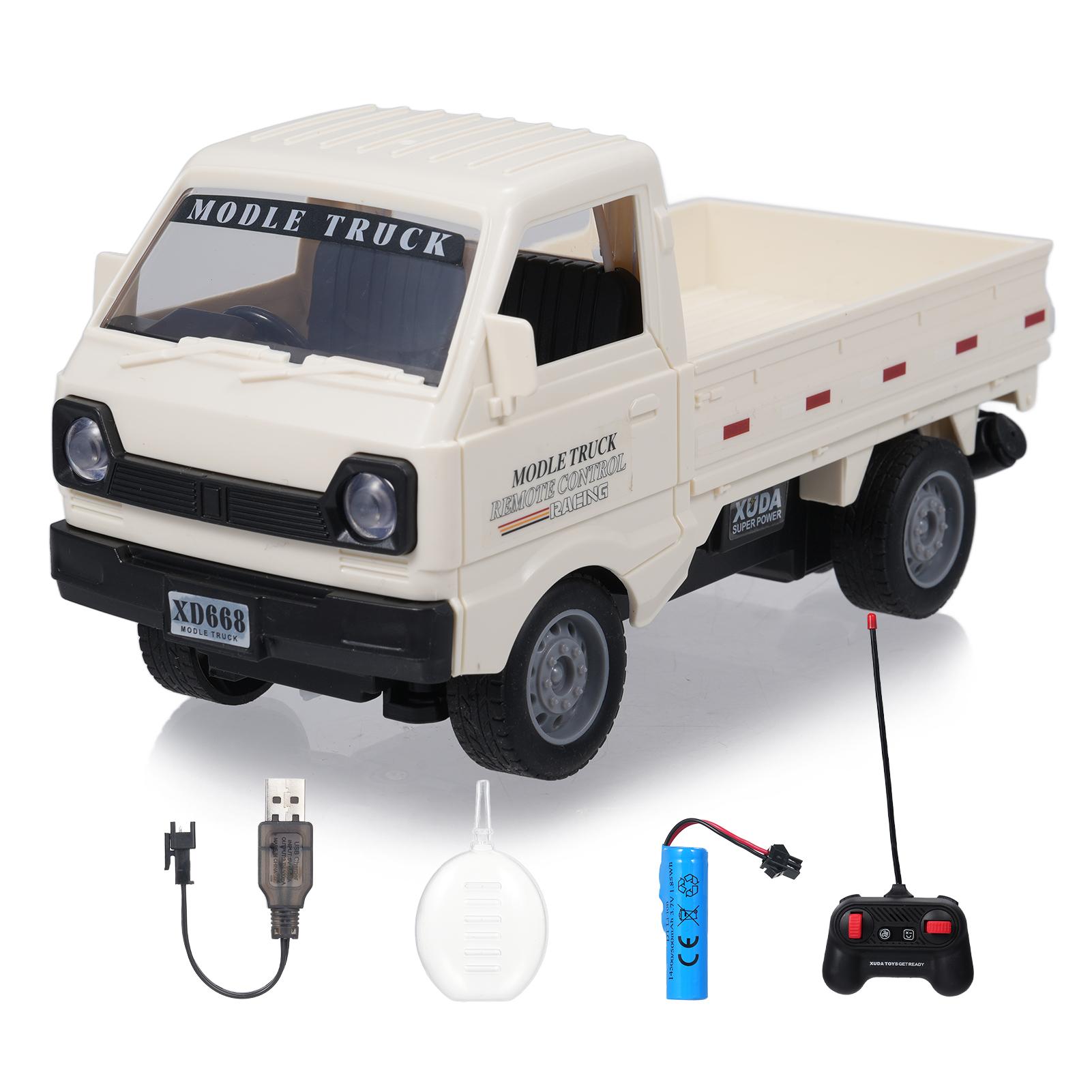 

Машина на радиоуправлении, Перезаряжаемый Имитационный Грузовик с Распылителем и Огнями, Игрушечная Машина для Мальчиков Девочек White 1 Battery