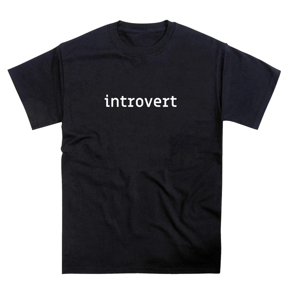 Introvert Anxiety Shy Neurodise Autism Black Premium Heavy Cotton T-Shirt Tee