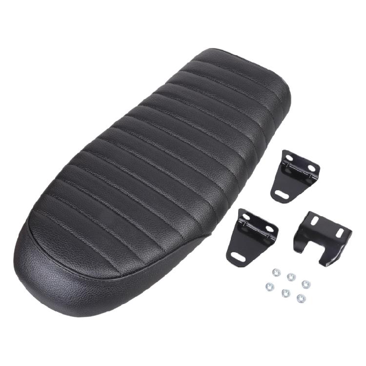 Мотоцикл Cafe Racer Плоский для Сиденья Винтажный Комфорт Мотоцикл Ретро для Сиденья Cus чёрный