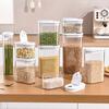 Airtight Food Storage Container Clear Plastic Container with Flip-Top Lids for Kitchen Pantry Organization Dry Food Storage Jar for Sugar Flour