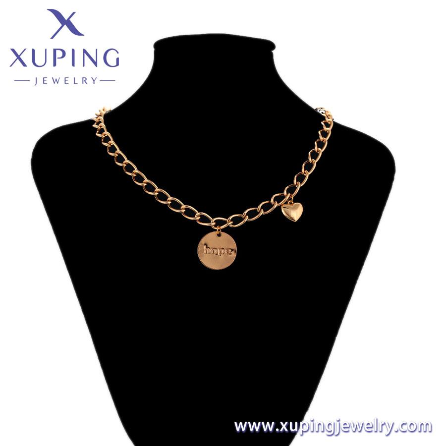 A00733995 XUPING Jewelry 18K Gold Color Fashion Pendant Trendy Minimalist Women Heart Necklace Jewelry