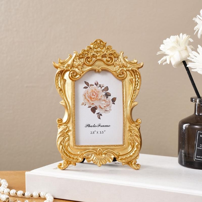 Antique Ornate Rectangles Photo Frame for Tabletop Wall Display,Retro Picture Frame,Decorative Photo Frame Home Decors