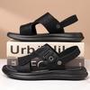 Mode Leder Anti-Rutsch Strand Freizeit Ballerinas Lässig Weicher Boden Zwei-Wege Halbschlappen Handgefertigte Luxus Sandalen Sommer 2025 Neue Herren Sandalen