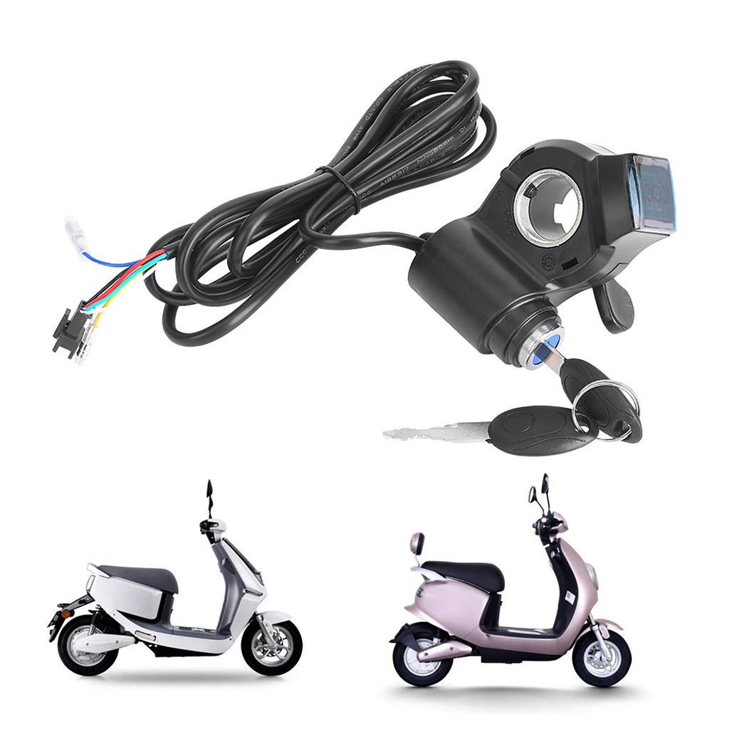 E‑Bike Thumb Throttle LCD Display Digital Battery Voltage Power Switch for Electric Vehicle
