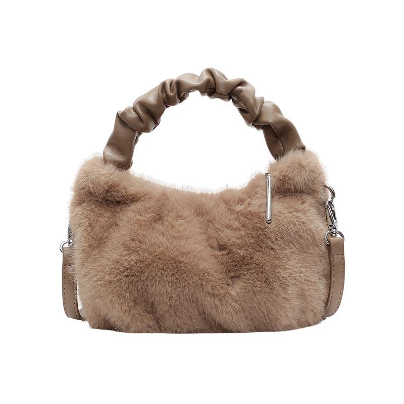 Furry Bag, Fluffy Handbag, Niche Fluffy Single-shoulder Crossbody Bag