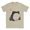 Japanese Grumpy Frog Toad Unimpressed Animal Funny Chubby T-Shirts 100% Cotton Tee Shirt for Men's Y2K Short Sleeve Clothing