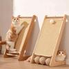 Wooden Pet Cat Scratching Board Hemp Rope Cat Scratcher Mat Durable Cat Scratching Post  Pet Cat