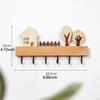 Wooden Key Holder Hat Rack 6 Hooks, Wall Hanging Nordic Rustic Mounted Hanger for Entryway