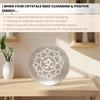Plus Value Selenite Crystal Charging Plate Om Symbol Used for Reiki Healing, Vastu, Meditation, Pooja, Manifest, Crystal Aura Chakra, Feng Shui D