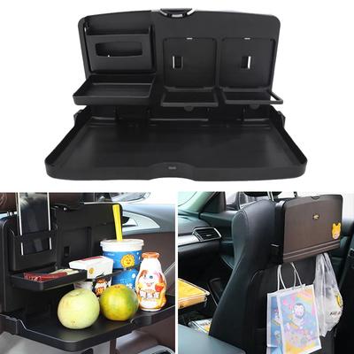 Multi-function Portable Car Dining Food Cup Table Folding Tray Car Interior Storage Shelf Back Seat Cup Holde Car Auto Parts