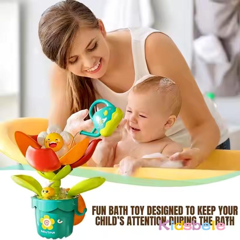 Baby Badespielzeug Sonnenblume Treffen Wasser Blüte Duschspielzeug Beliebtes Spritzendes Wasser Blume Badezimmer Spielzeug Mit Saugnapf Sommer Spielzeug
