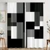 2 st Geometriska Mörkläggningsgardiner   Rumsmörkande Polyester Stångficka Gardiner för Vardagsrum   Modern Heminredning