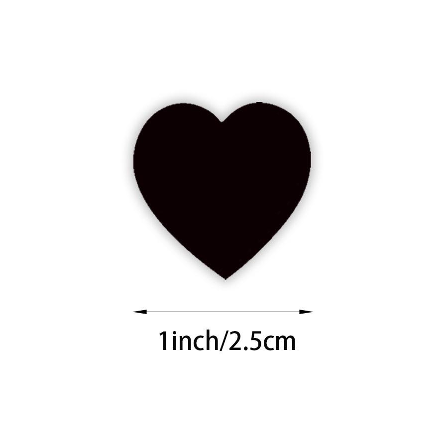 Heart-Shaped Love Stickers - 500 Self-Adhesive Labels per Roll