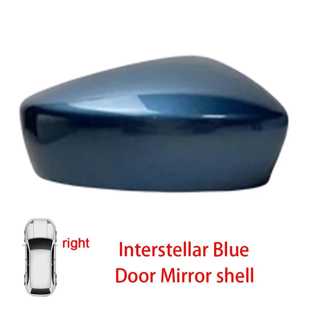 Protective Cover Door Mirror Shell For Mazda 2 DEMIO 2014-2017 Picture Frame Long Strip Shell Pearl White Bright Red Blue Gray