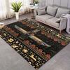 Egyptian Cat and Hieroglyphs Rug Ancient Civilization Art for Modern HomesLarge Floor Mat Anti Slip Carpet Can Be Machine Washed