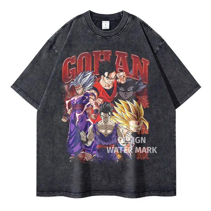 Vintage Washed Dragon Ball Broly Anime T-shirt Man Women Short Sleeve Tee Streetwear Loose Casual Tops Summer Y2k 2026 Oversized