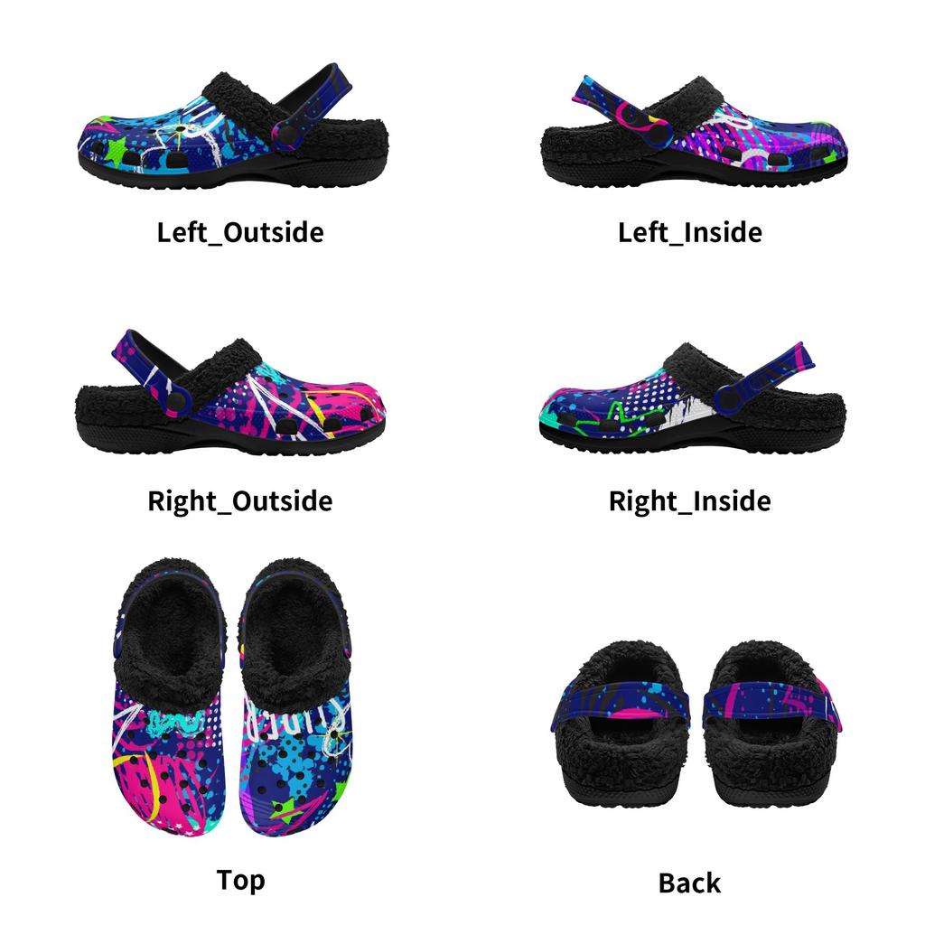 1 Pair Cozy EVA Plush Lined Clogs For Men Women Warm Slip On Winter Comfort Shoes Lightweight Indoor Outdoor Wear